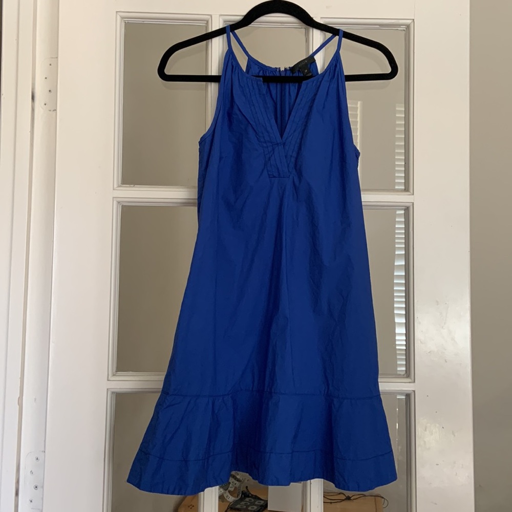 J Crew cotton mini blue dress size 2 Petite